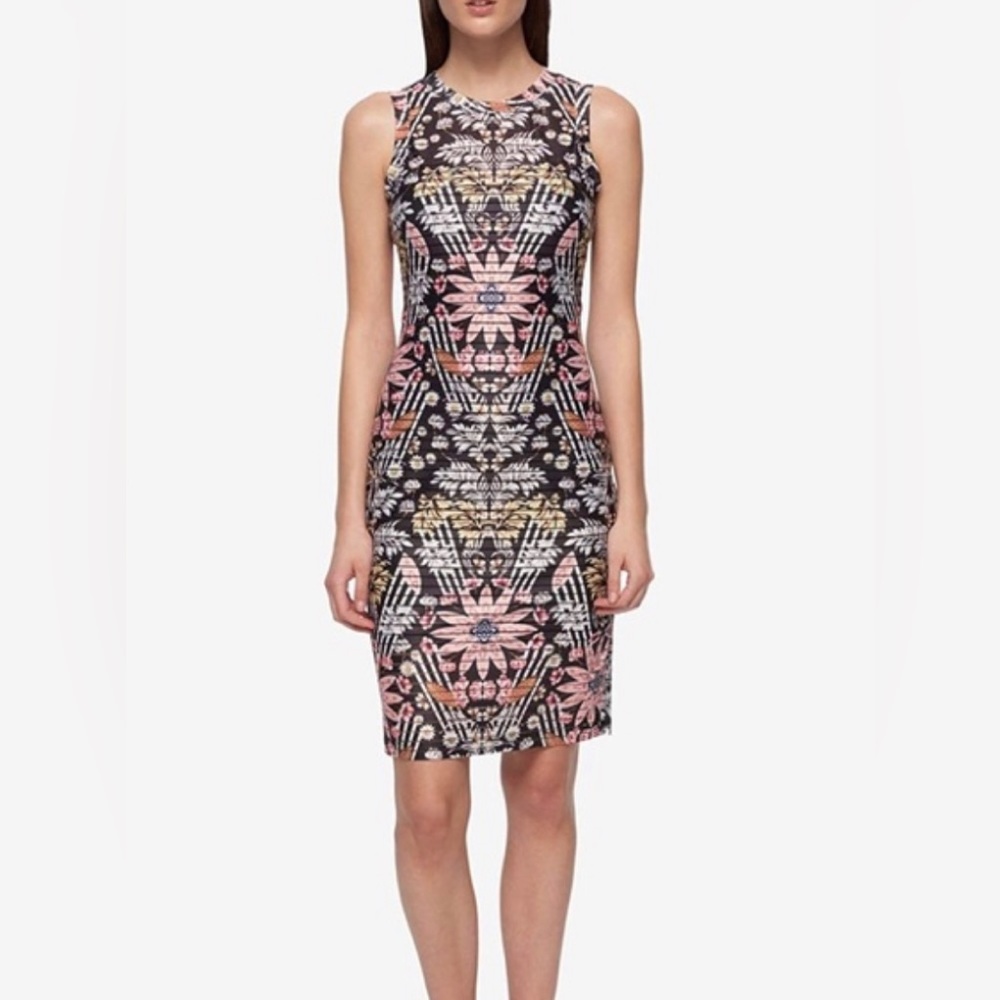 Guess Women's Mesh Striped Bodycon Dress size 2